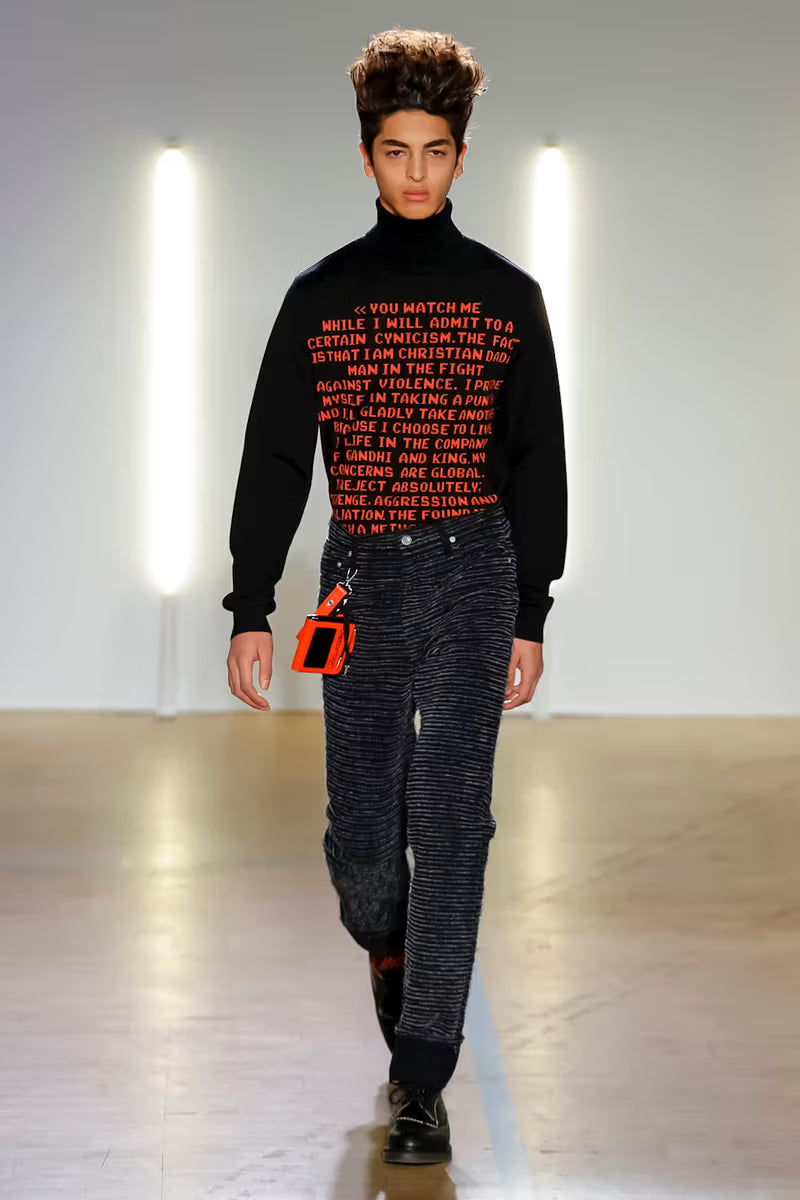 Christian Dada Knitted Turtleneck You Watch Me Long Sleeve *
