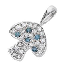 Eyefunny Mushroom Pendant with Blue Diamond