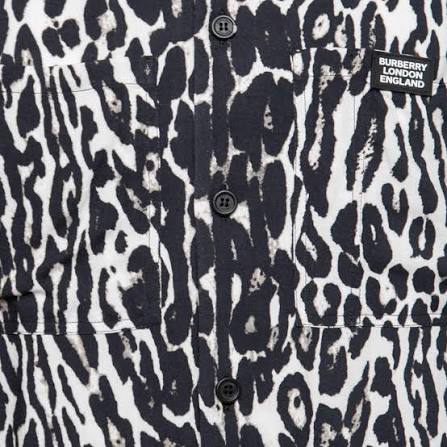 Burberry London Leopard Print Shirt in Black/White*