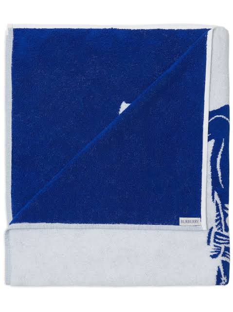 Burberry Towel in White/Blue*