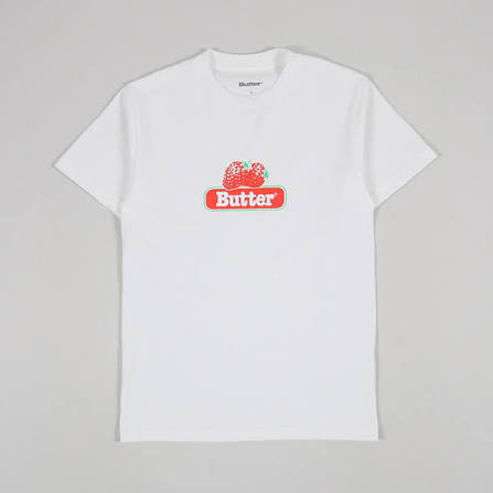 Butter Skateboarding Strawberry Print T-Shirt