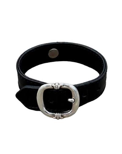 Chrome Hearts Gunslinger Buckle Leather Bracelet*
