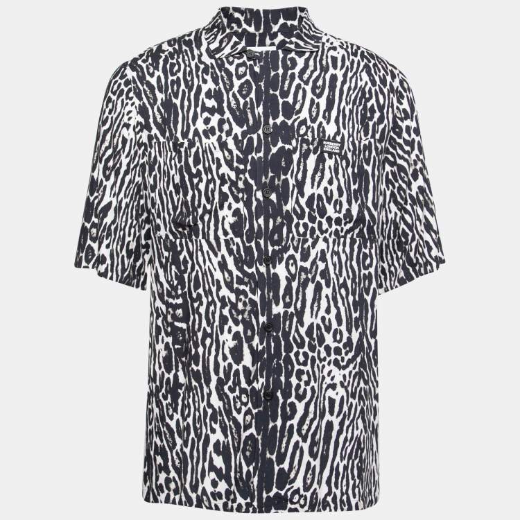 Burberry London Leopard Print Shirt in Black/White*