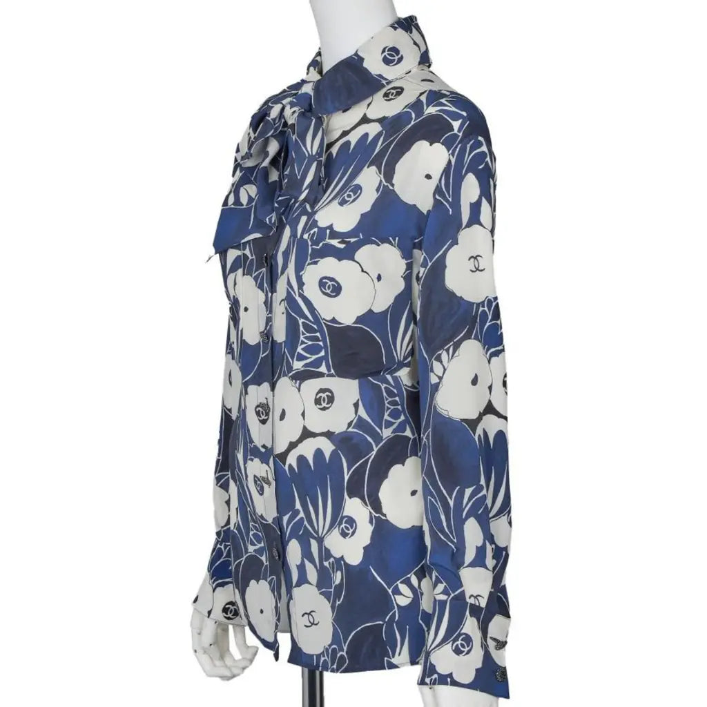 Chanel 22B Camélia Pattern Blouse*