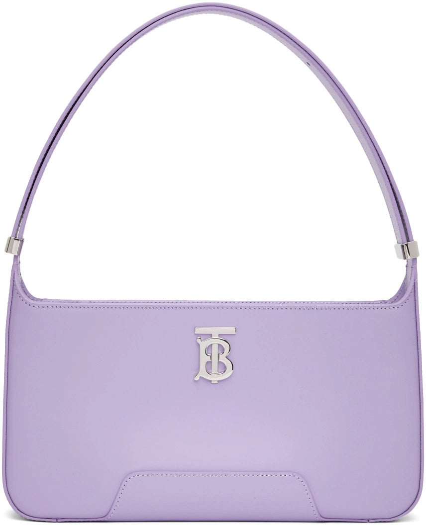 Burberry TB Leather Bag in Violet